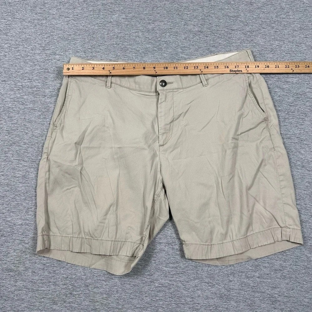 Faherty Island Life Chino Shorts Mens 38 Beige Organic Cotton Stretch Vacation